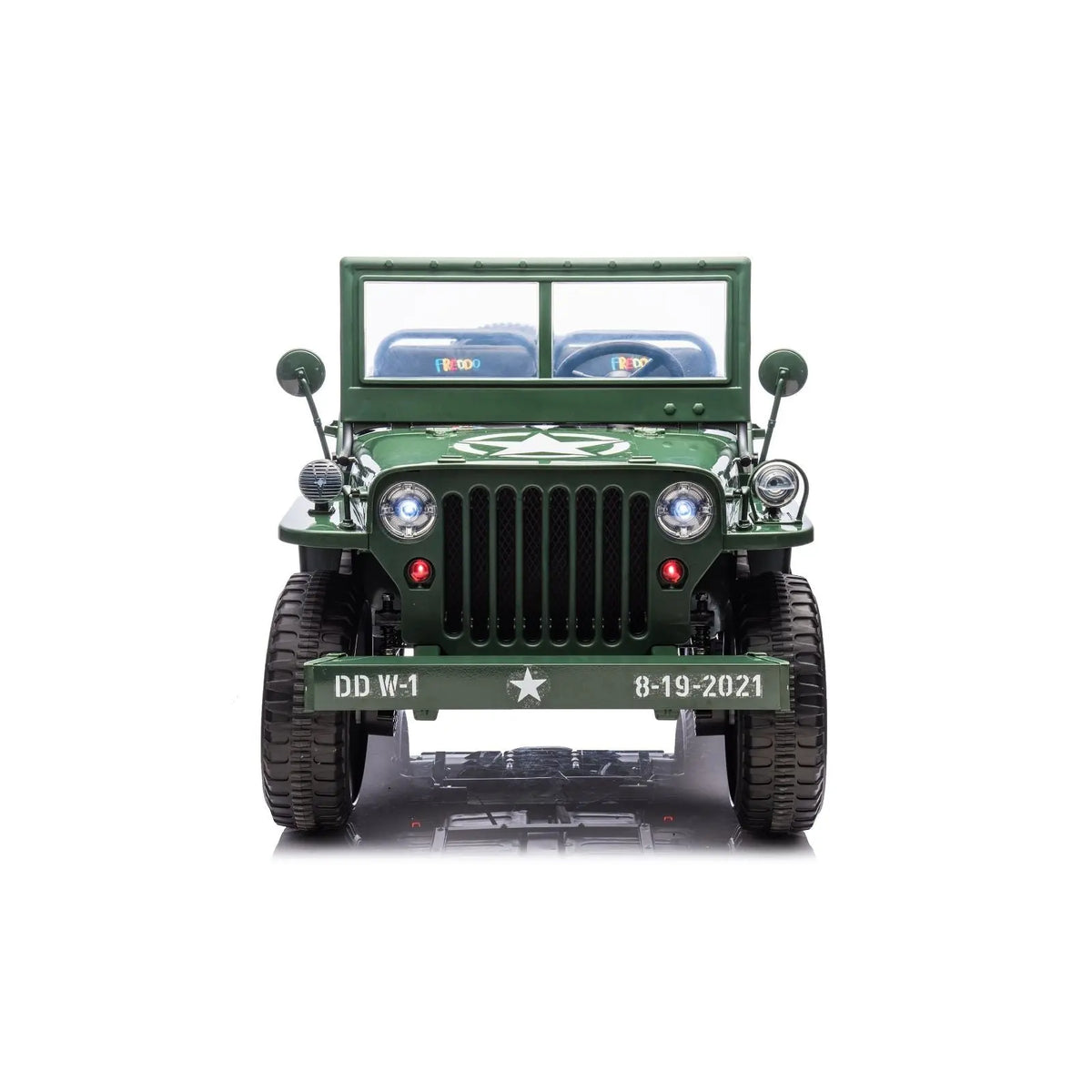24V Military Willys Truck 3 Seater Electric Ride on