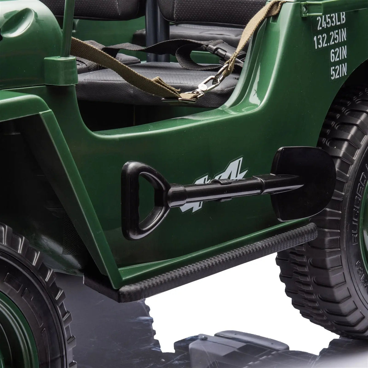 24V Military Willys Truck 3 Seater Electric Ride on