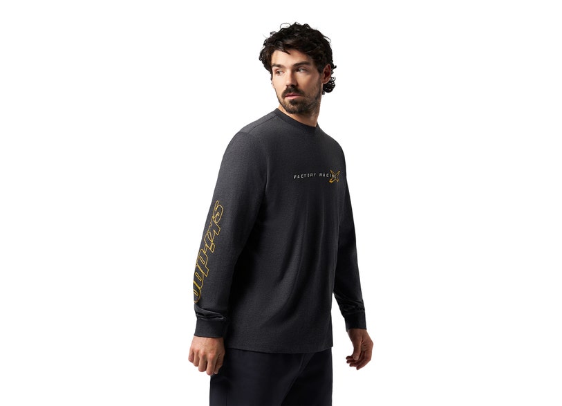Ski-Doo Men's X-Team Factory Racing Long-Sleeve T-Shirt — Heather Charcoal