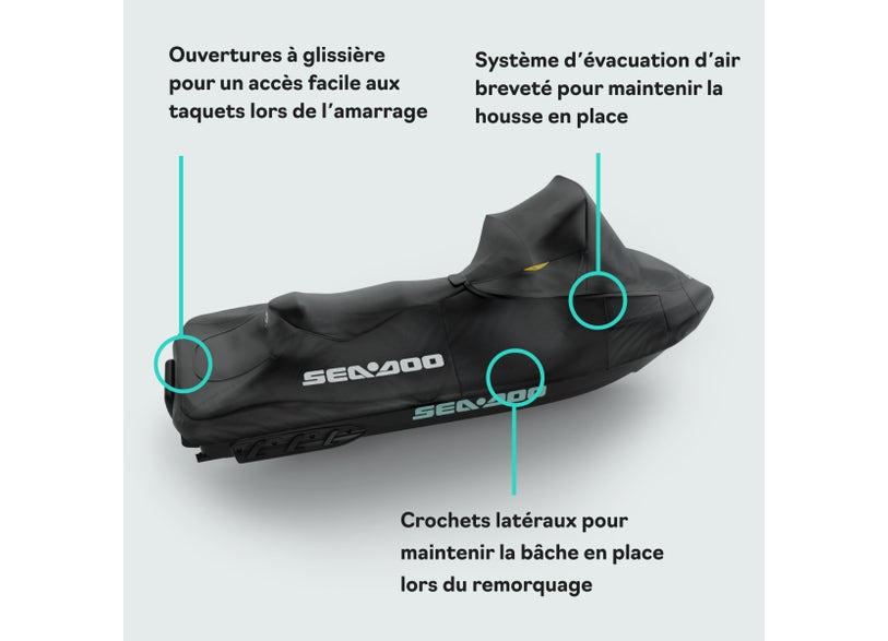 Sea-Doo Cover - RXT, RXT-X, GTX and Wake Pro models with Touring Windshield