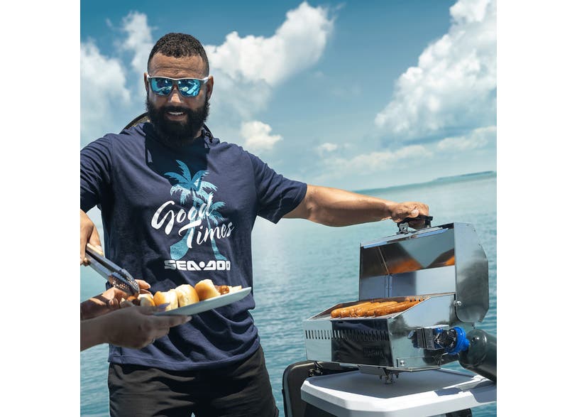 BBQ Table with LinQ Lite for Switch Pontoon