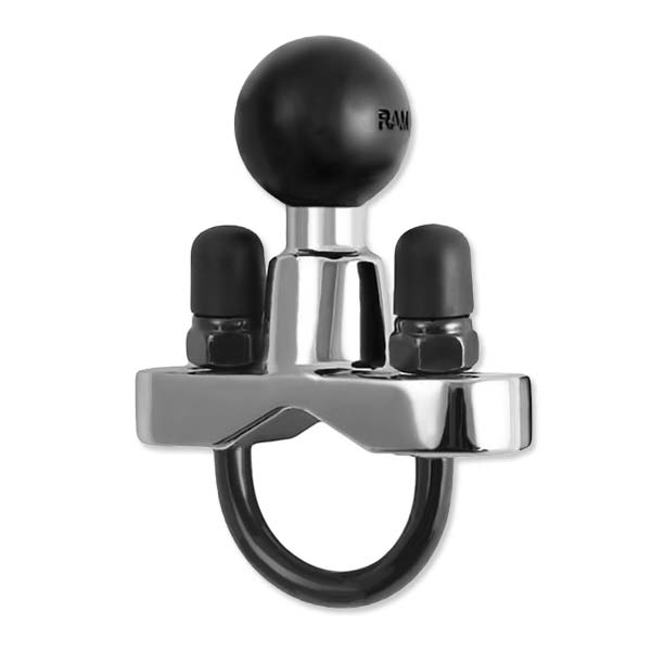 RAM Chrome Handlebar U-Bolt Base for Rails 0.5&quot; to 1&quot; in Diameter (RAM-B-231CHU)