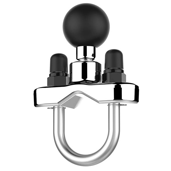 RAM Chrome Handlebar U-Bolt Base for Rails 1&quot; to 1.25&quot; in Diameter (RAM-B-231-1CHU)