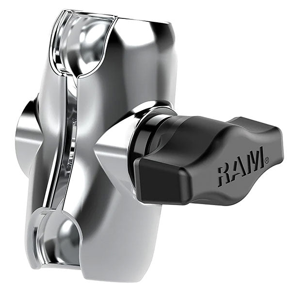 RAM Chrome Double Socket Arm - B Size Short