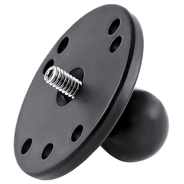 RAM Ball Adapter with Round Plate and 1/4&quot;-20 Threaded Stud - B Size (RAM-B-202A)