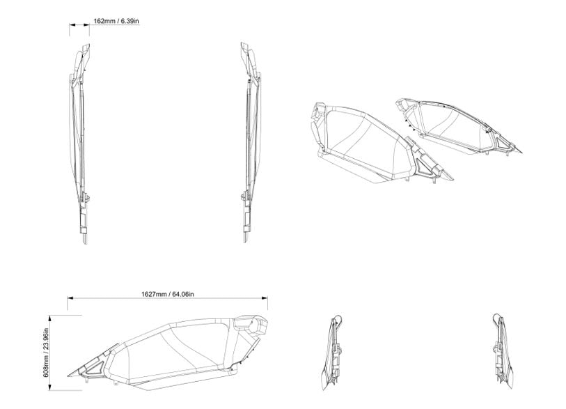 Can-Am Maverick R Soft Upper Door Panels