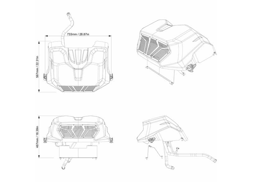 Can-Am Radiator Relocator Kit