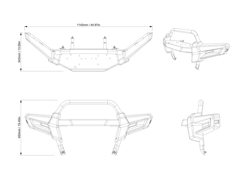 Can-Am Defender HD11 Large Heavy-Duty Front Bumper