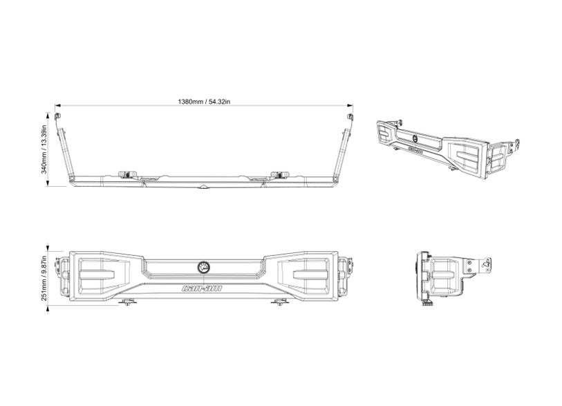 Can-Am Defender Gen 2 Foldable Tailgate Extension