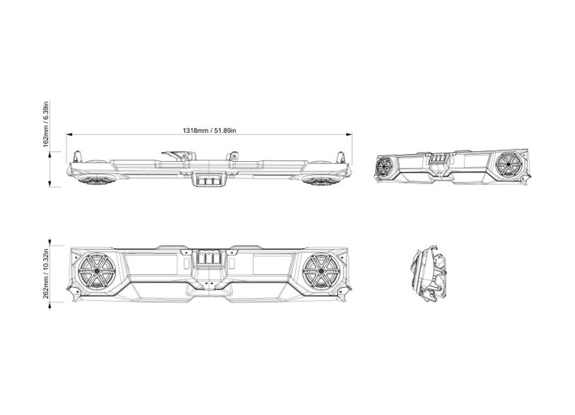 Can-Am Defender Gen 2 JL Audio Rear Speaker Kit
