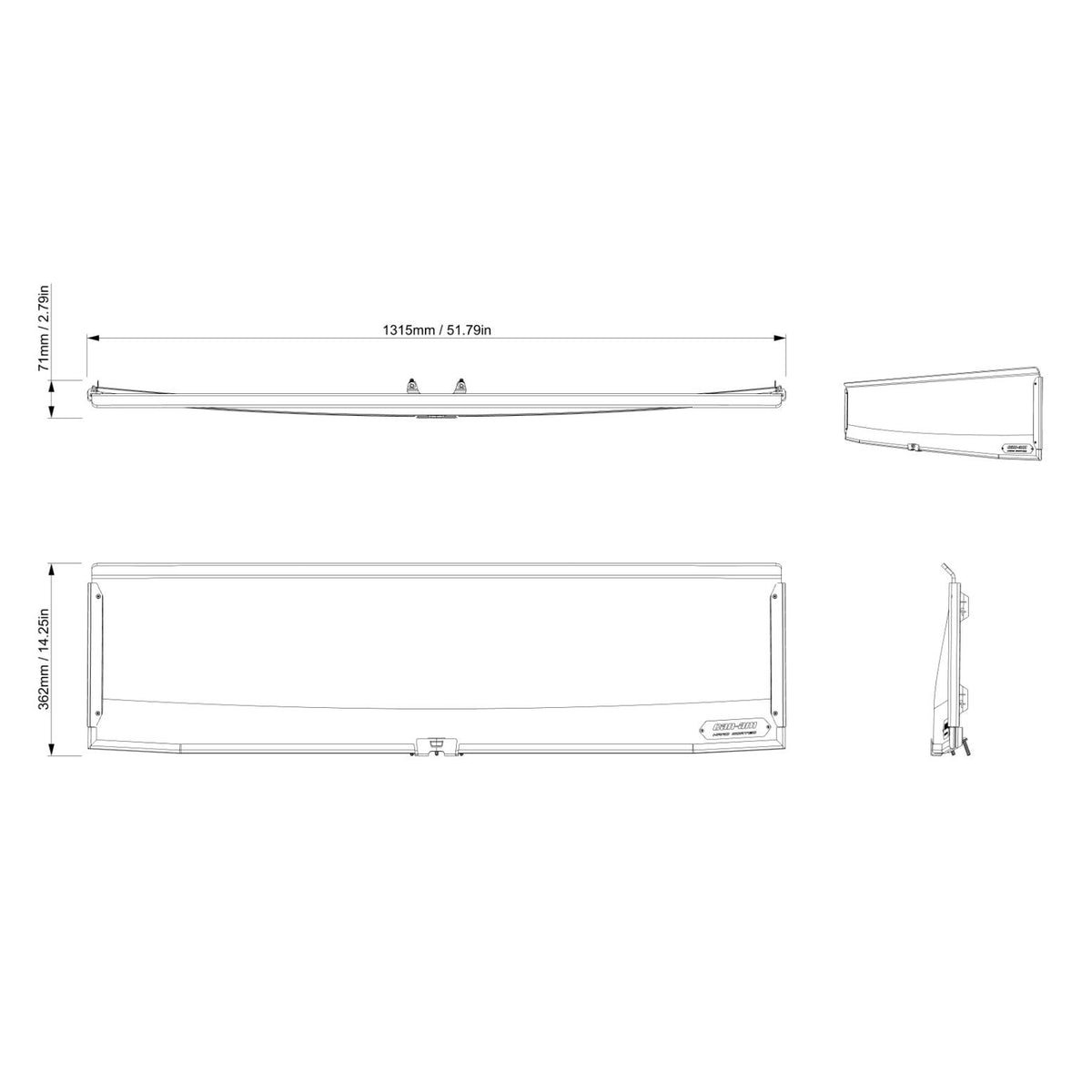 Can-Am Defender & Defender HD11 Half Windshield - Hardcoated
