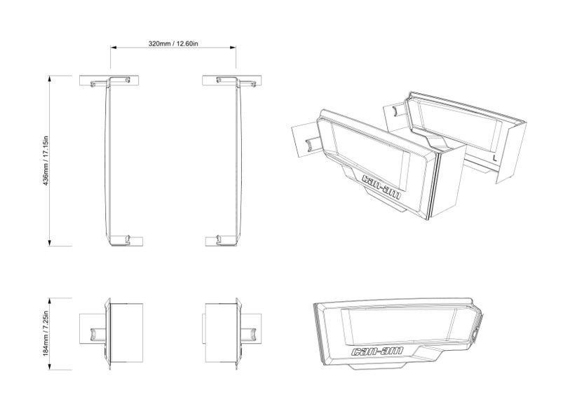 Can-Am Outlander Rear Cargo Box Divider (145 L)