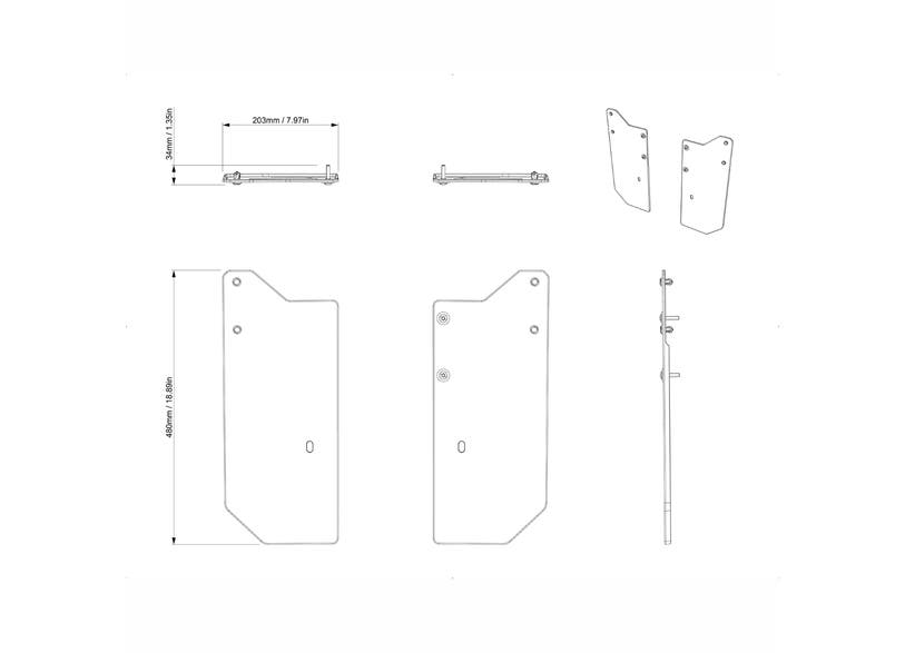 Can-Am Defender Front Mudguards