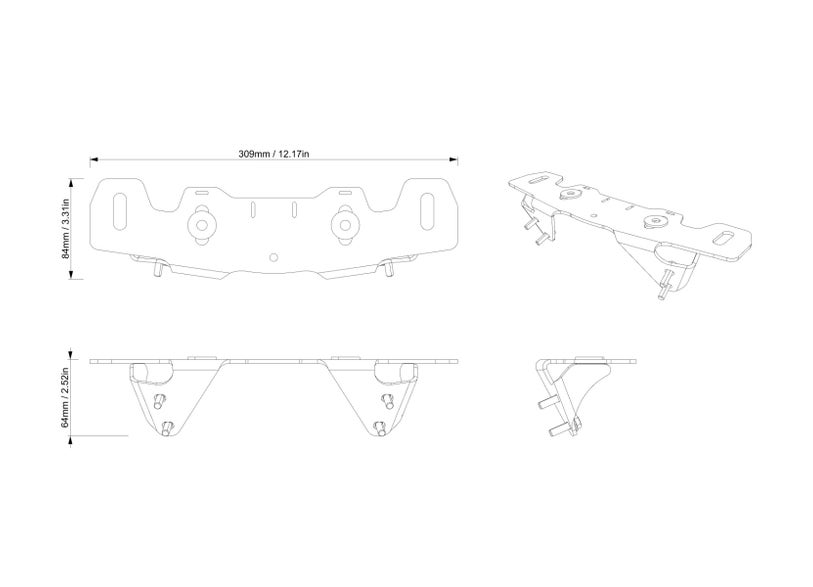 Can-Am Maverick R Front Bumper X rc Light Support