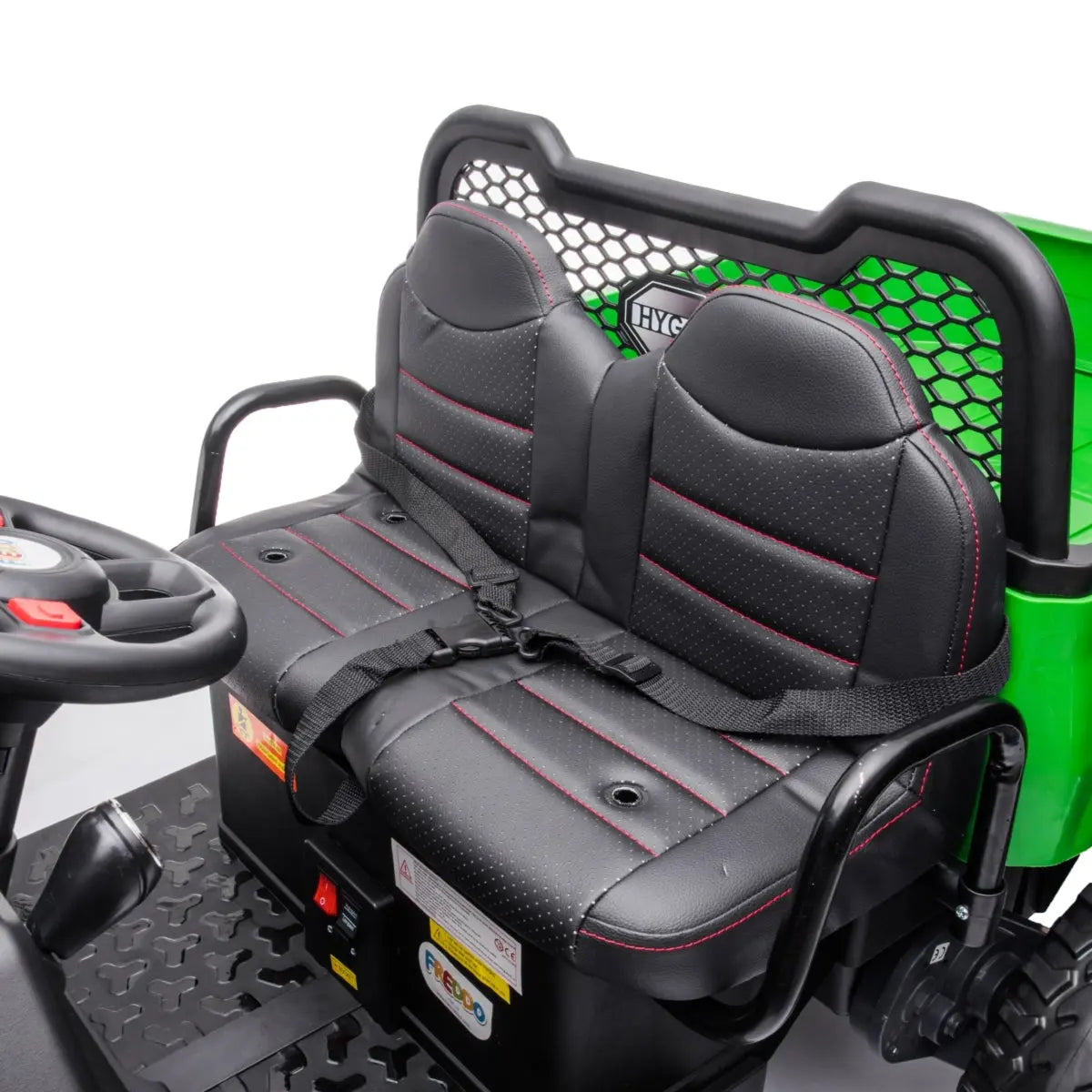 24V 6 Wheeler 2 Seater Ride-on with Dump Cart