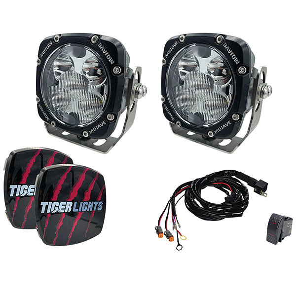 TIGER LIGHTS MOJAVE 4&quot; LIGHT KIT &amp; HARNESS (TLM4-KIT)
