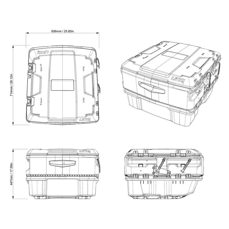Ski-Doo LinQ 36 US Gal (135 L) Utility Premium Cargo Box