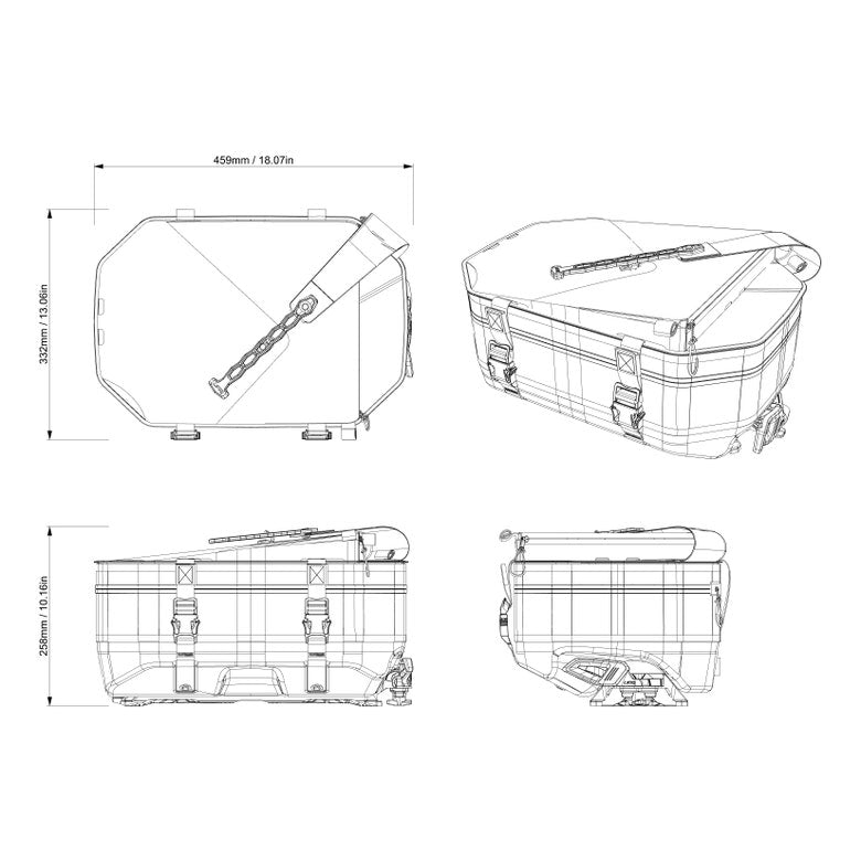 Ski-Doo LinQ 5.3 US Gal (20 L) Deep Snow Expandable Bag