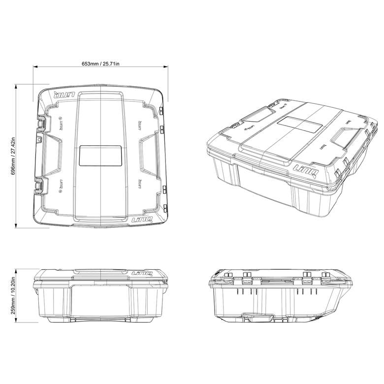 Ski-Doo LinQ 15.9 US Gal (60 L) Low Profile Cargo Box