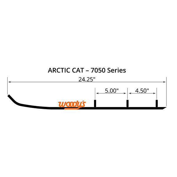 WOODY&#39;S FLAT-TOP EXTENDER TRAIL III 4&quot; CARBIDE RUNNER (EAT3-7050)