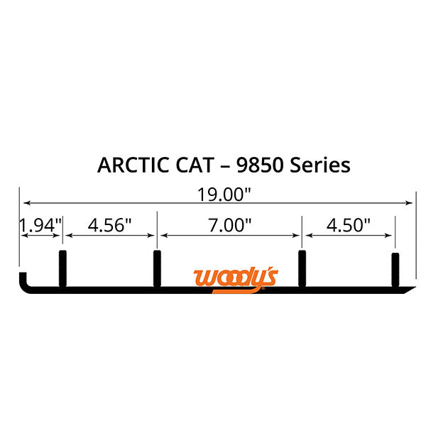 WOODY&#39;S FLAT-TOP EXTENDER TRAIL III 4&quot; CARBIDE RUNNER (EAT3-9850)