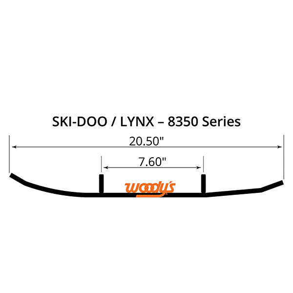 WOODY&#39;S FLAT-TOP EXTENDER TRAIL III 4&quot; CARBIDE RUNNER (ELX3-8350)