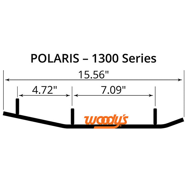 WOODY&#39;S FLAT-TOP EXTENDER TRAIL III 4&quot; CARBIDE RUNNER (EPI3-1300)
