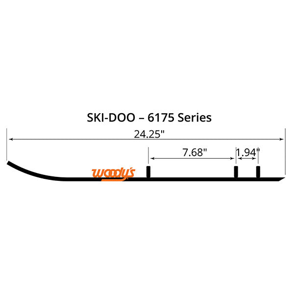 WOODY&#39;S FLAT-TOP EXTENDER TRAIL III 4&quot; CARBIDE RUNNER (ESD3-6175)