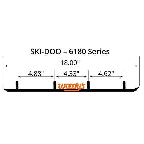 WOODY&#39;S FLAT-TOP EXTENDER TRAIL III 4&quot; CARBIDE RUNNER (ESD3-6180)