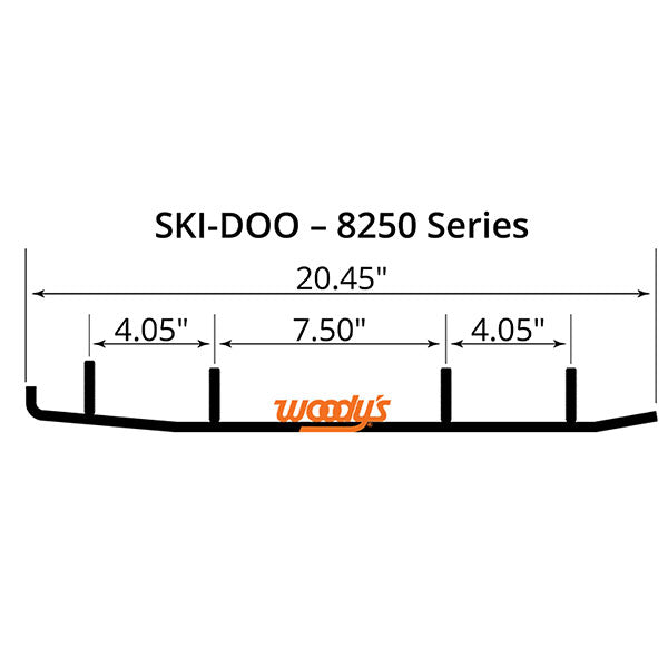 WOODY&#39;S FLAT-TOP EXTENDER TRAIL III 4&quot; CARBIDE RUNNER (ESD3-8250)