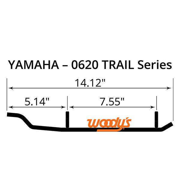 WOODY&#39;S FLAT-TOP EXTENDER TRAIL III 4&quot; CARBIDE RUNNER (EYV3-0620)
