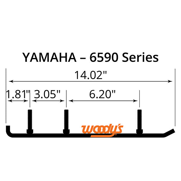 WOODY&#39;S FLAT-TOP EXTENDER TRAIL III 4&quot; CARBIDE RUNNER (EYV3-6590)