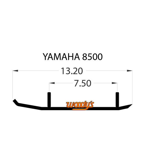 WOODY&#39;S FLAT-TOP EXTENDER TRAIL III 4&quot; CARBIDE RUNNER (EYV3-8800)