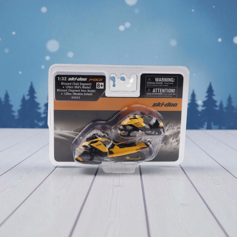 BRP 1:32 Scale Diecast Replica – Ski-Doo MXZ Blizzard + MXZ 120cc