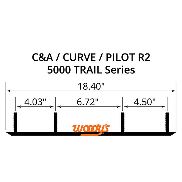 WOODY&#39;S FLAT-TOP TRAIL BLAZER 6&quot; CARBIDE TRAIL RUNNER (TCA-5000)