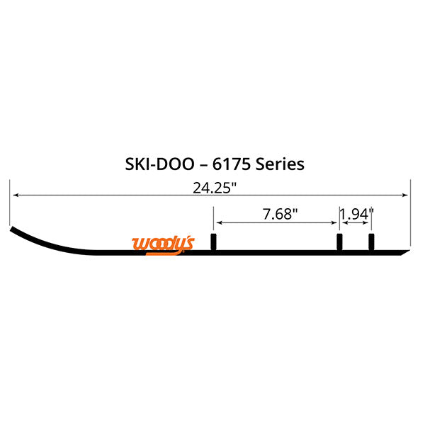WOODY&#39;S FLAT-TOP TRAIL BLAZER 6&quot; CARBIDE TRAIL RUNNER (TSD4-6175)