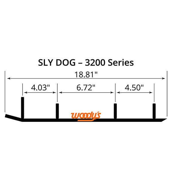 WOODY&#39;S FLAT-TOP TRAIL BLAZER 6&quot; CARBIDE TRAIL RUNNER (TSL4-3200)