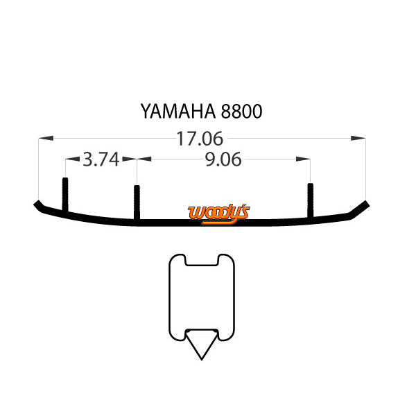 WOODY&#39;S FLAT-TOP TRAIL BLAZER 6&quot; CARBIDE TRAIL RUNNER (TYV4-8800)