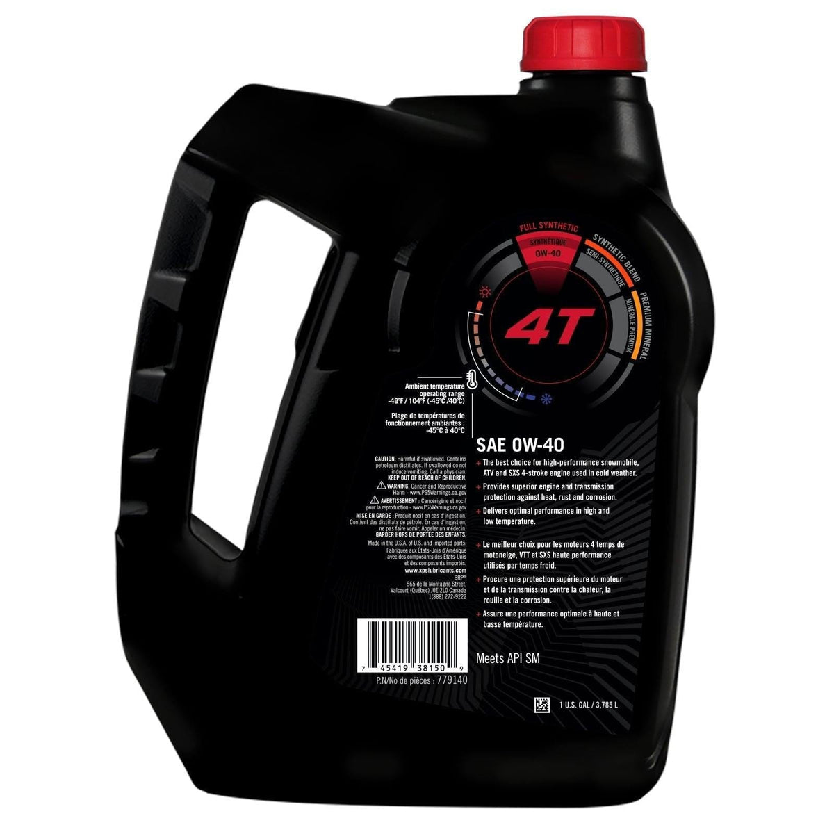 4T 0W-40 Synthetic Oil / 1 US gal.