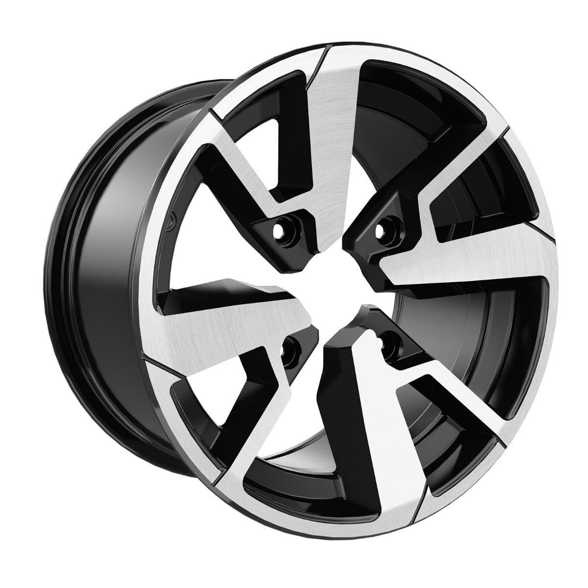 14 in. Rim - Rear / Black and machined