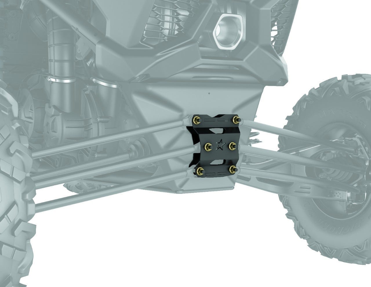 Lonestar Racing Heavy-Duty Rear Boxed Radius Rod Support Plate