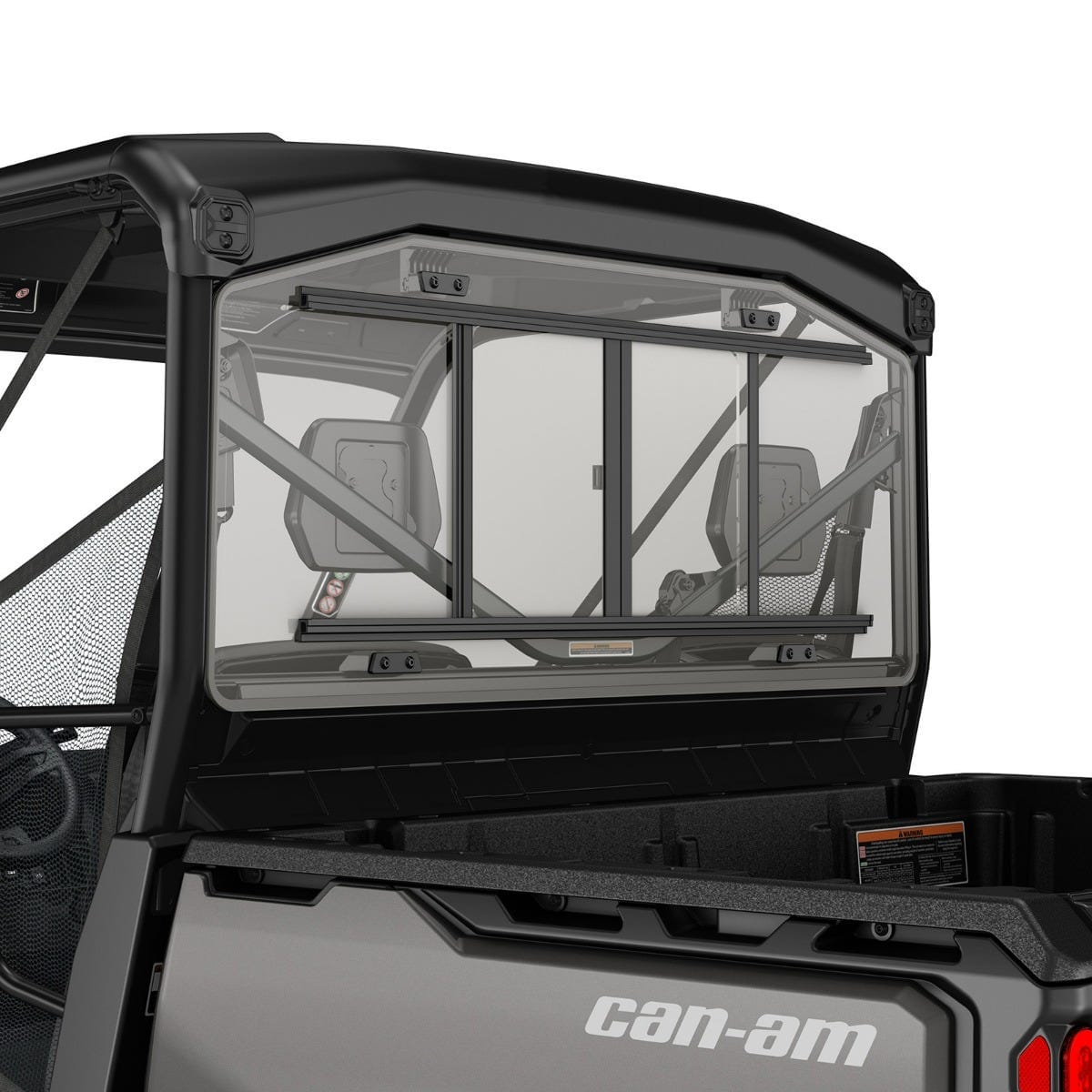 Rear Glass Window With Sliding Panel