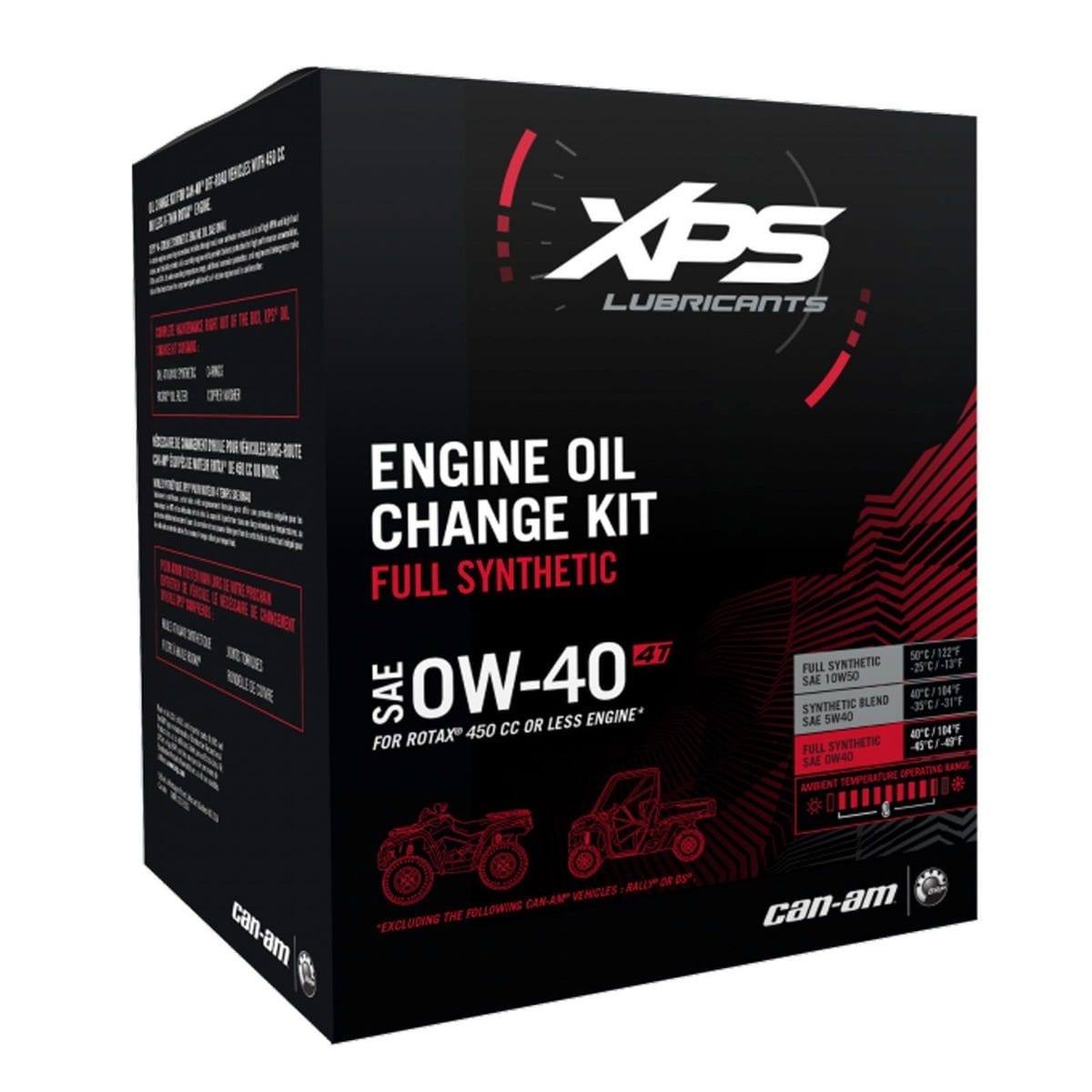 4T 0W-40 Synthetic Oil Change Kit for Rotax 450 cc or less engine