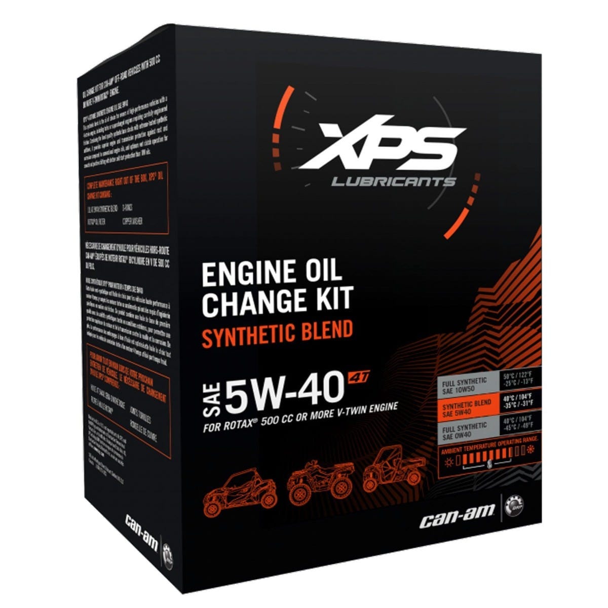 4T 5W-40 Synthetic Blend Oil Change Kit for Rotax 500 cc or more V-Twin engine