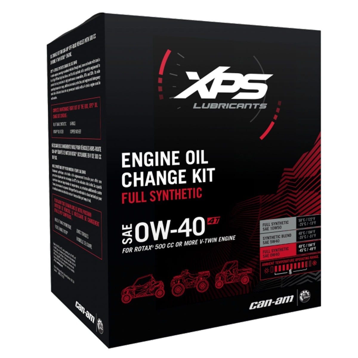 4T 0W-40 Synthetic Oil Change Kit for Rotax 500 cc or more V-Twin engine
