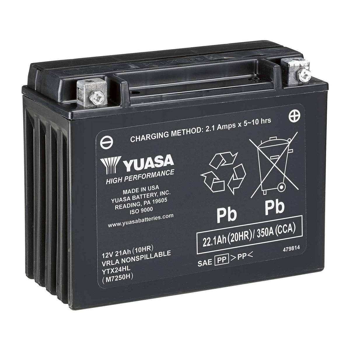 Yuasa Batteries - 21 Amps. Wet (YTX24HL-BS)