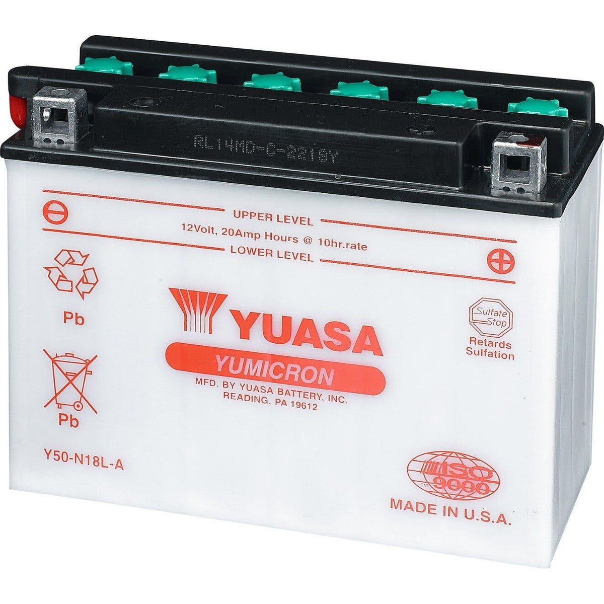 Yuasa† Battery - 13 Amps. Wet (YTX15L-BS)